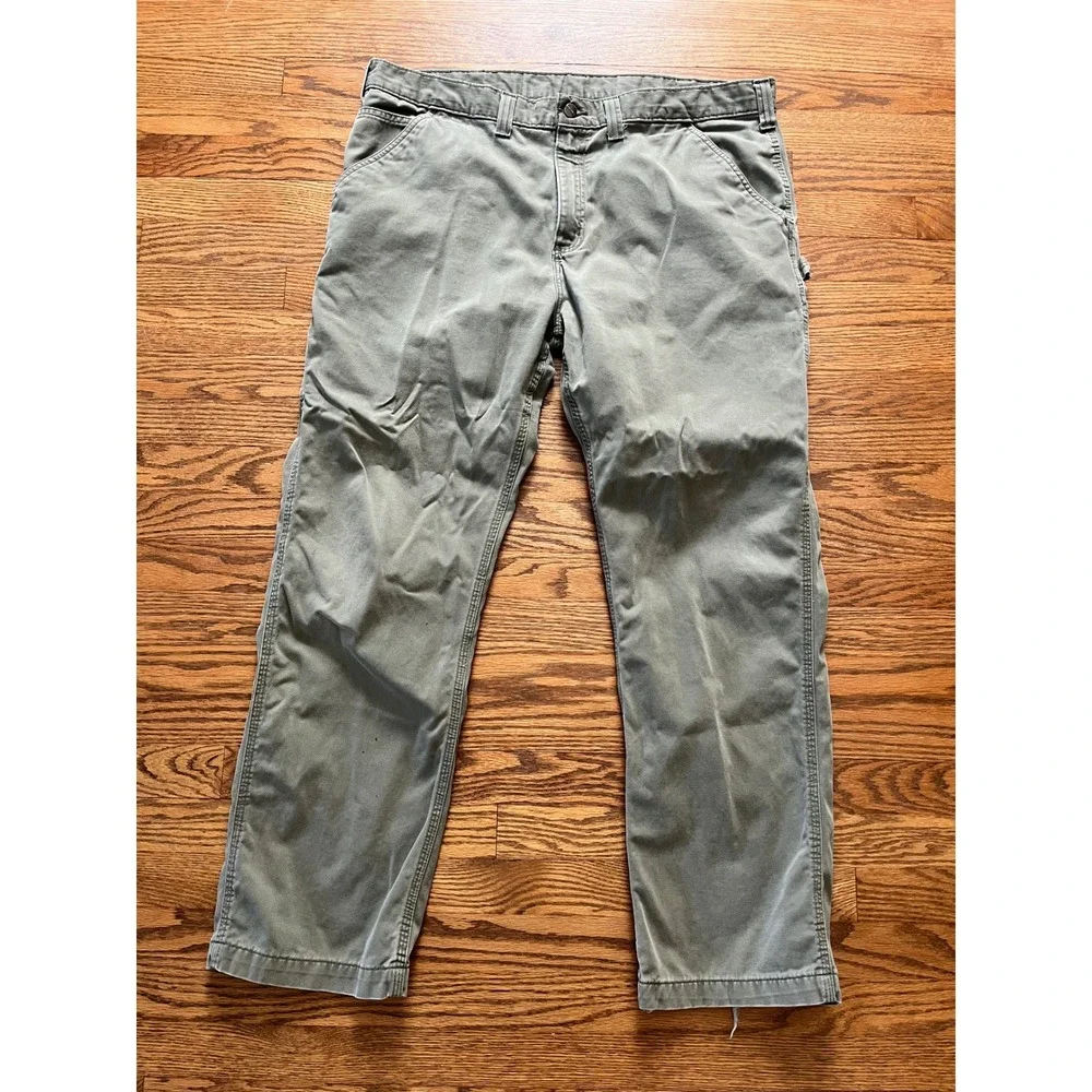 Carhartt B324 ARG Mens Relaxed Fit Carpenter Pants Army Green 40x32